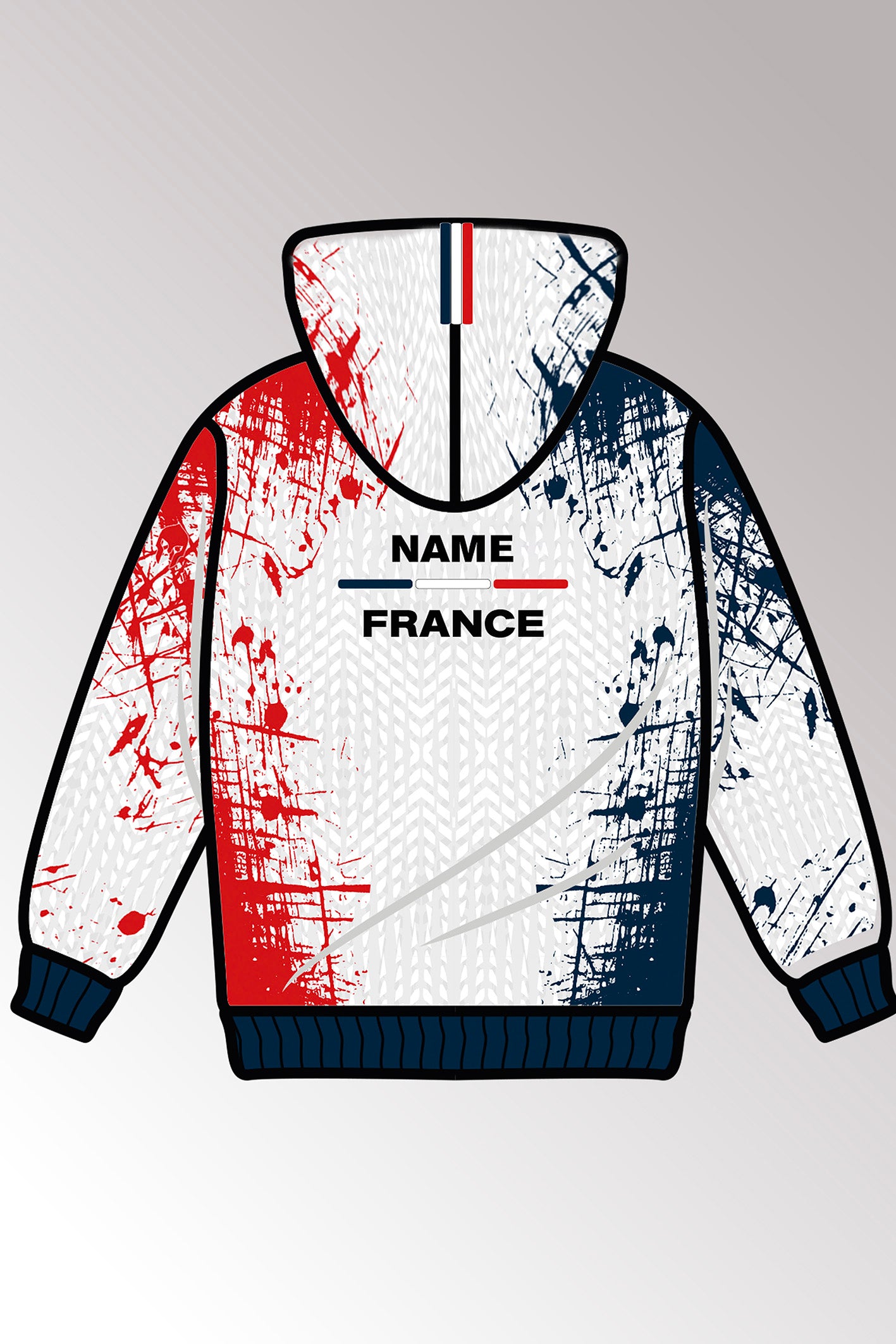 Felpa Cappuccio + Zip FRANCE U/D