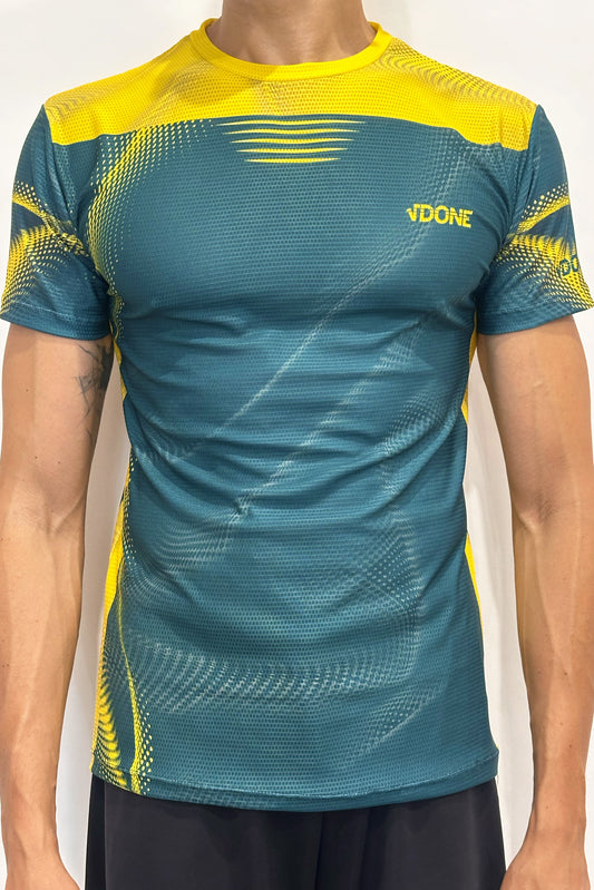 T-shirt Running Yellow Wave