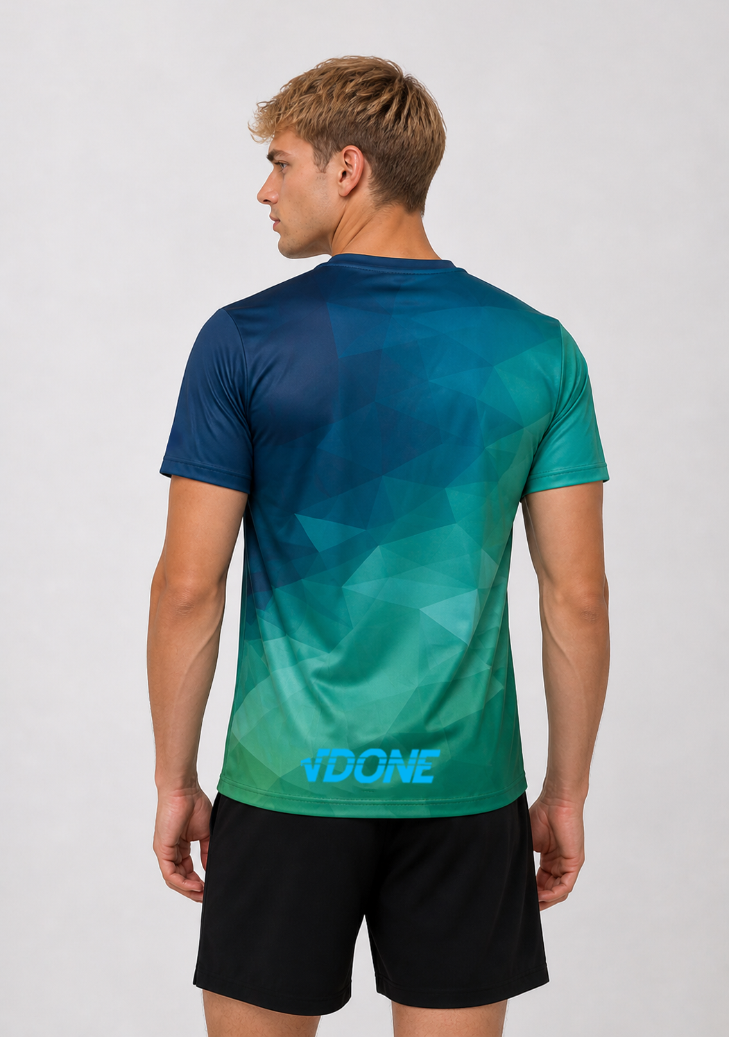 T-shirt Running Green Triangle