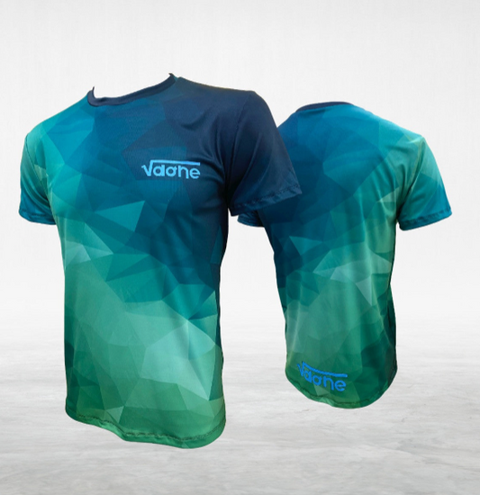 T-shirt Running Green Triangle