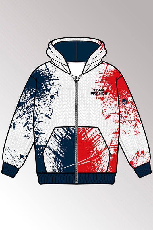 Felpa Cappuccio + Zip FRANCE U/D
